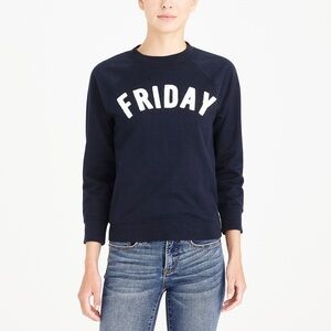 J Crew Mercantile Sweatshirt Womens Small Friday Long Sleeve Blue (n)
